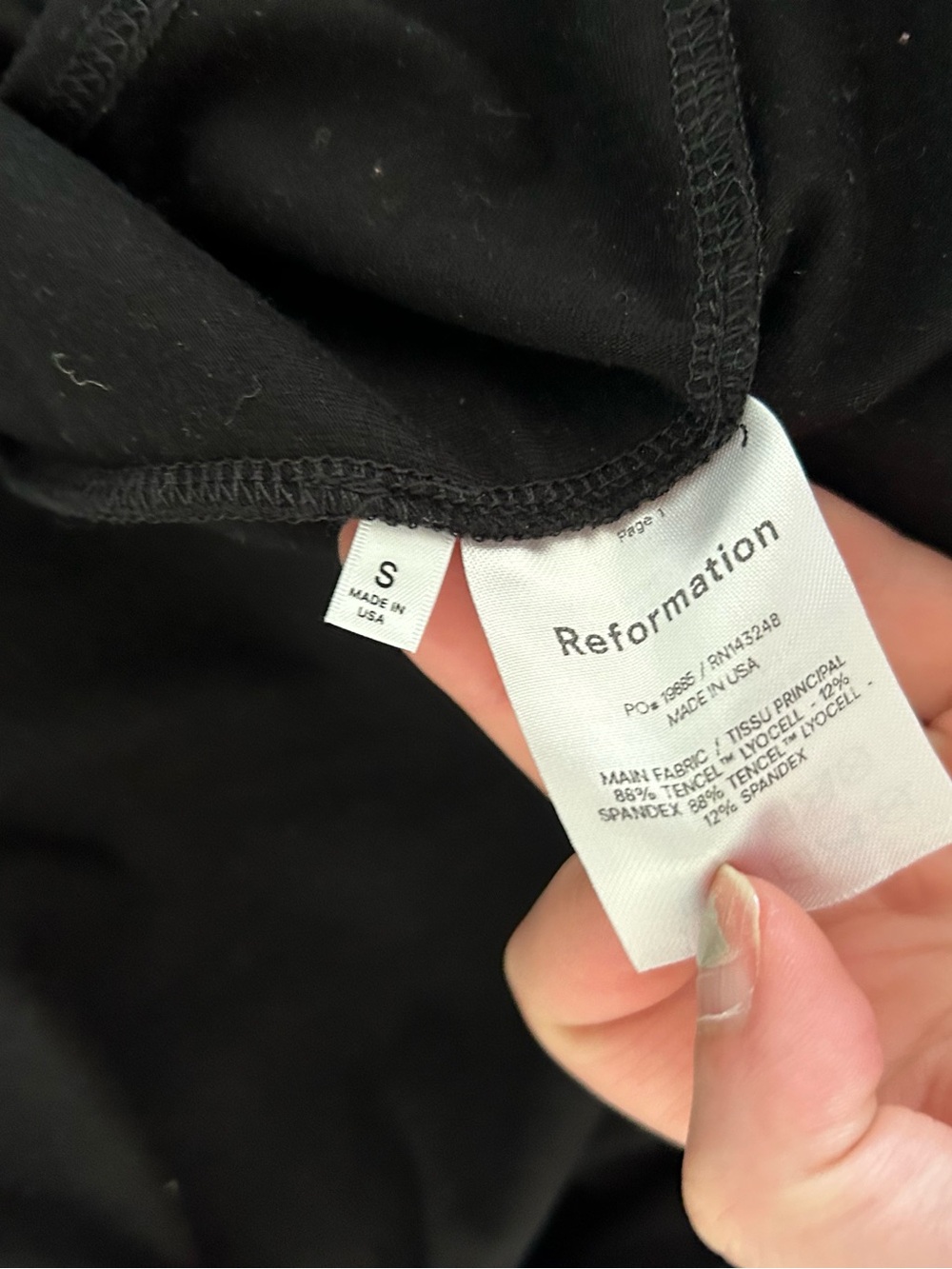 REFORMATION Kaila Black Jersey Knit Wrap Tank Midi Dress Small - Picture 4 of 4